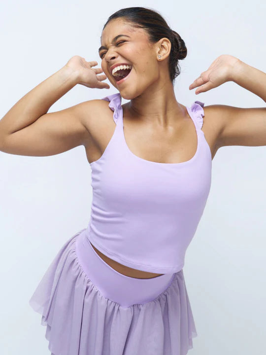 Stretchie™ Frill Tank + Built-In Bra