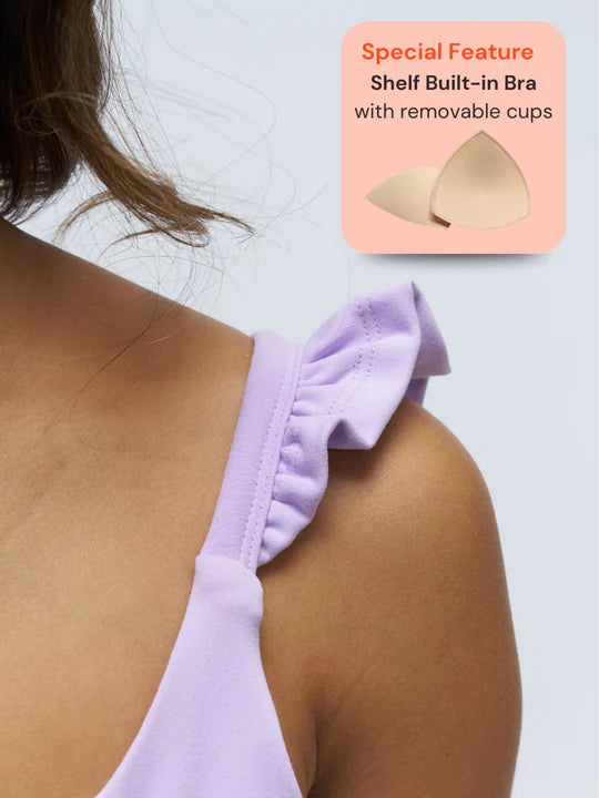 Stretchie™ Frill Tank + Built-In Bra