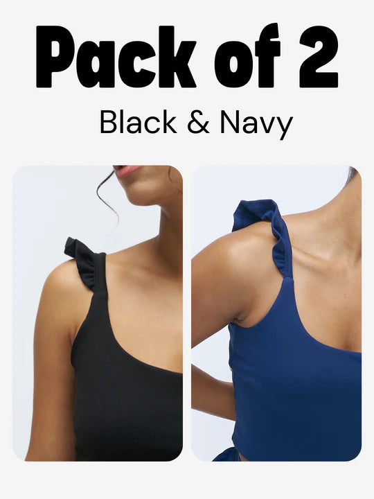 Stretchie™ Frill Tank + Built-In Bra