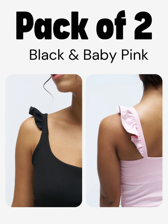 Stretchie™ Frill Tank + Built-In Bra