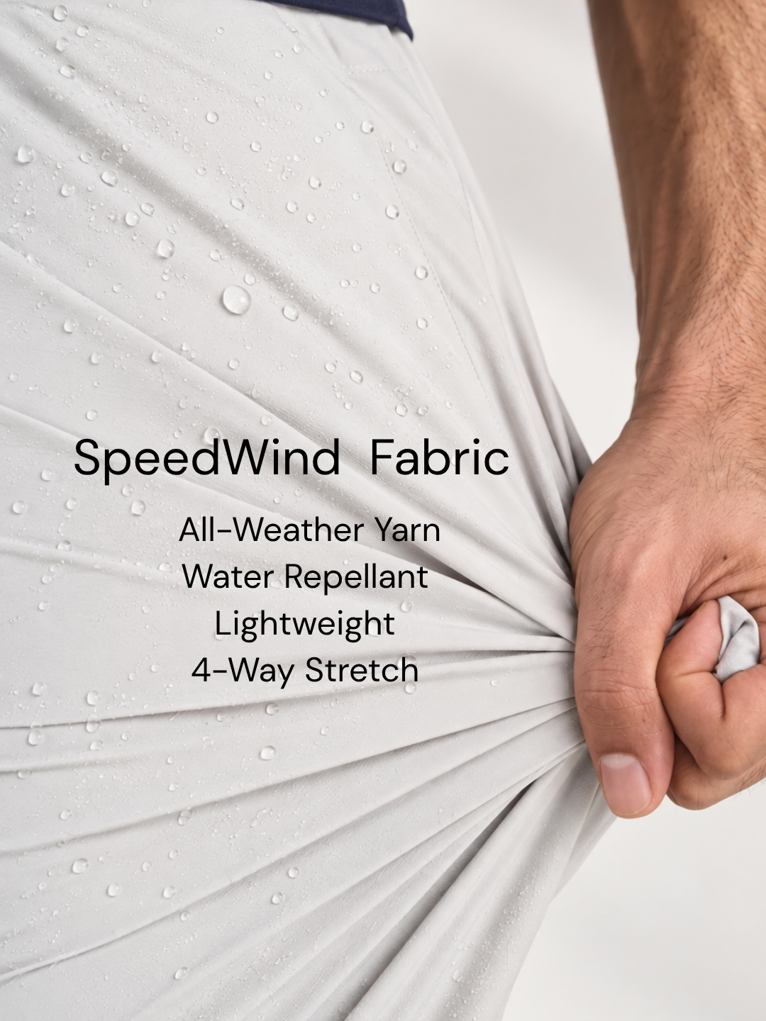 Navy Mens Cuddle Half Sleeve  + Stone Speedwind Commuter Pants
