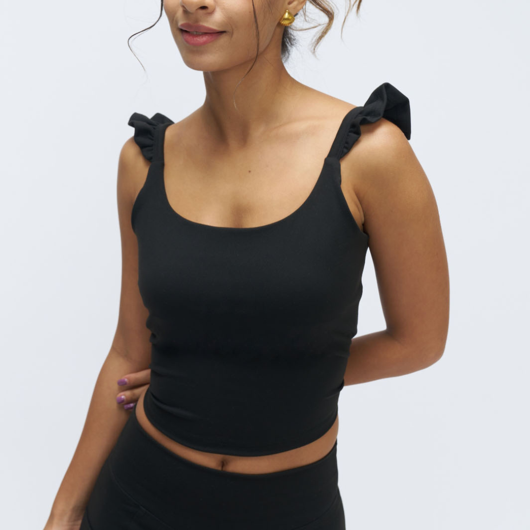 Stretchie™ Frill Tank + Built-In Bra