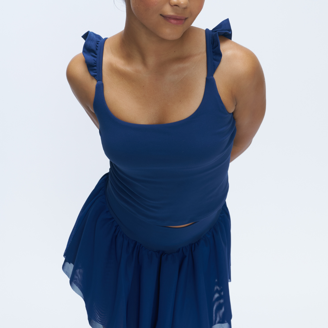 Stretchie™ Frill Tank + Built-In Bra