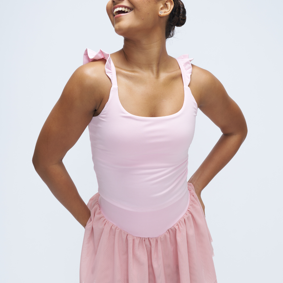 Stretchie™ Frill Tank + Built-In Bra