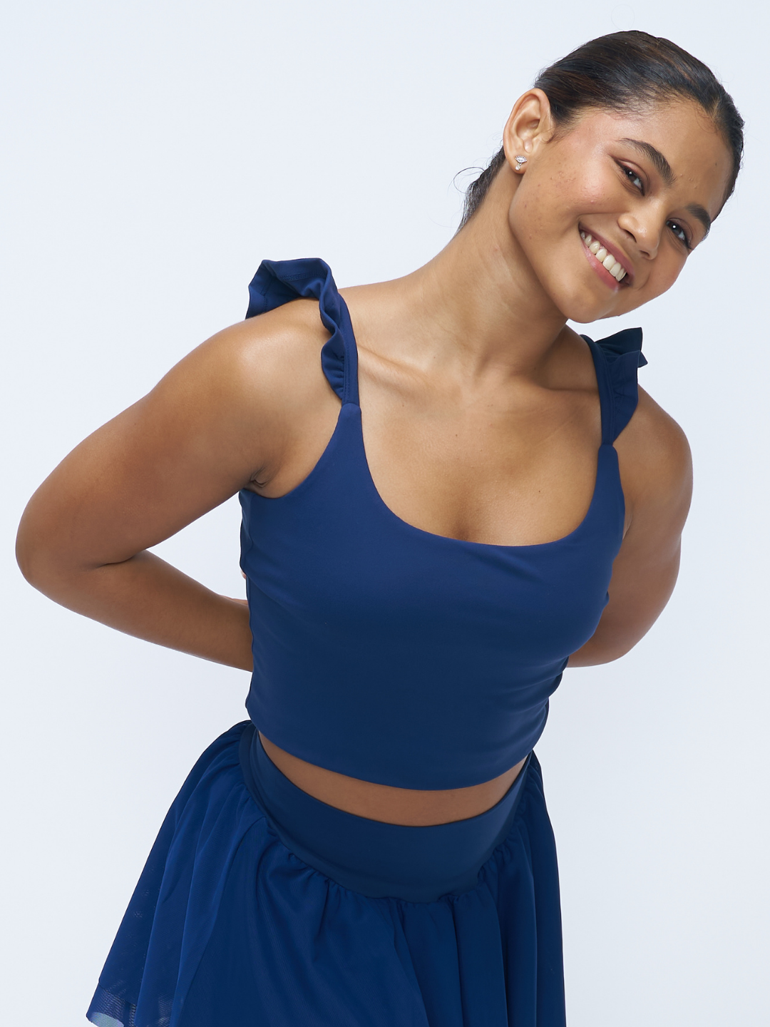 Stretchie™ Frill Tank + Built-In Bra