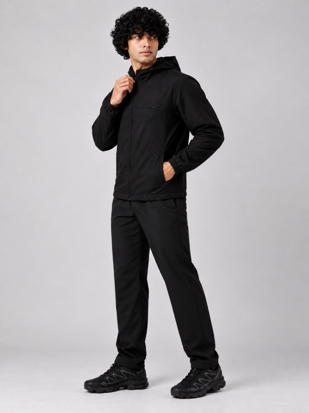 Black Terra Packable Jacket + Black Speedwind Commuter Pants