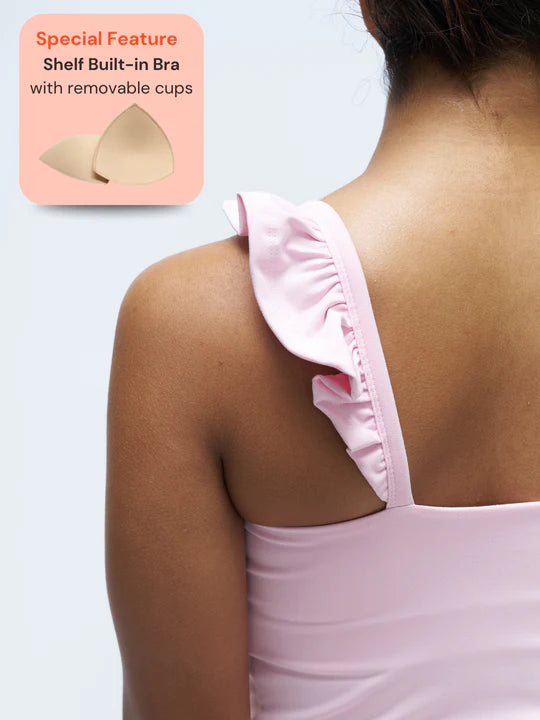 Stretchie™ Frill Tank + Built-In Bra