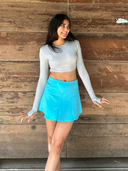 Grey Cuddle Mini + Blue Activity Skort