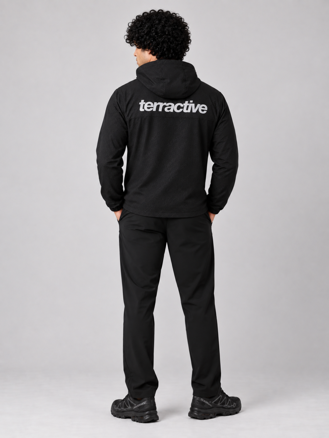 Black Terra Packable Jacket + Black Speedwind Commuter Pants
