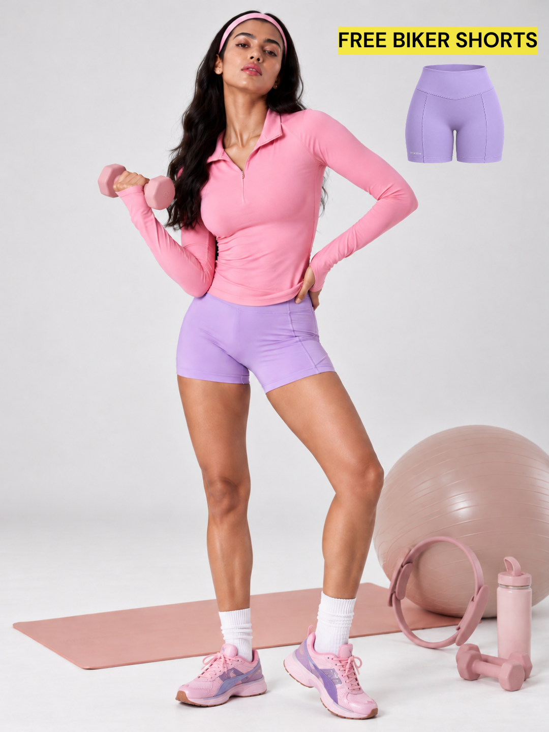 Cuddle Zipper Tee™ + Free Biker Shorts