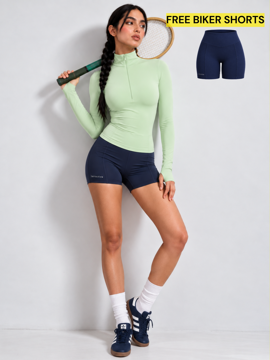 Cuddle Zipper Tee™ + Free Biker Shorts
