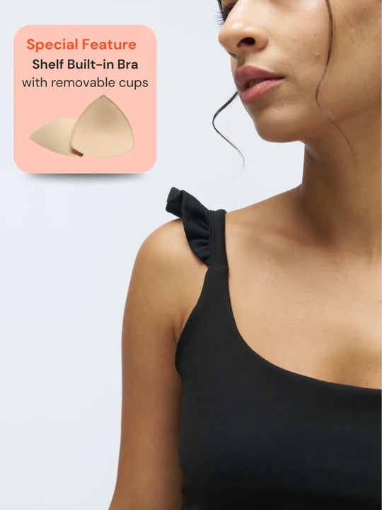 Stretchie™ Frill Tank + Built-In Bra