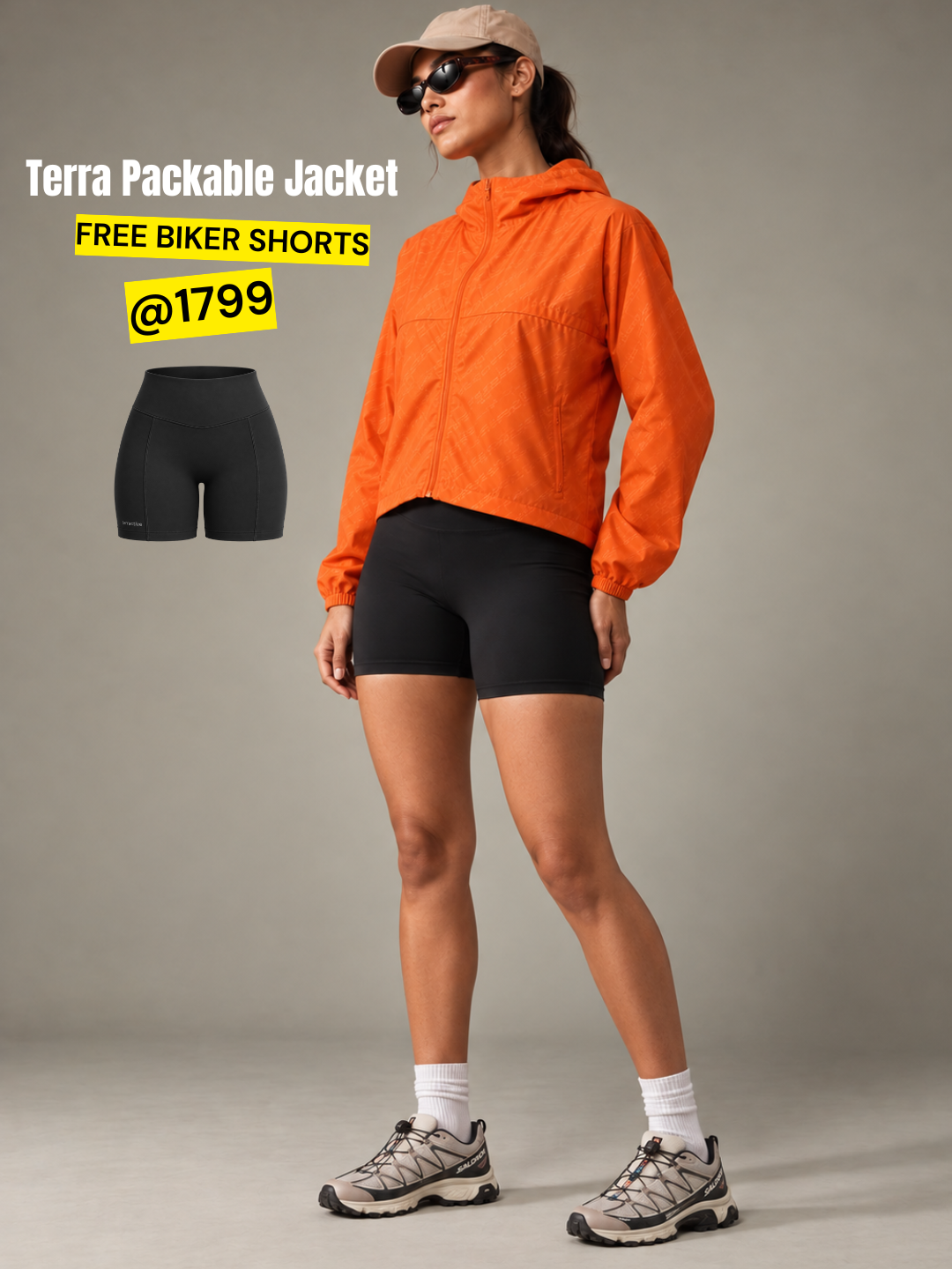 Terra Packable Jacket + FREE Biker Shorts