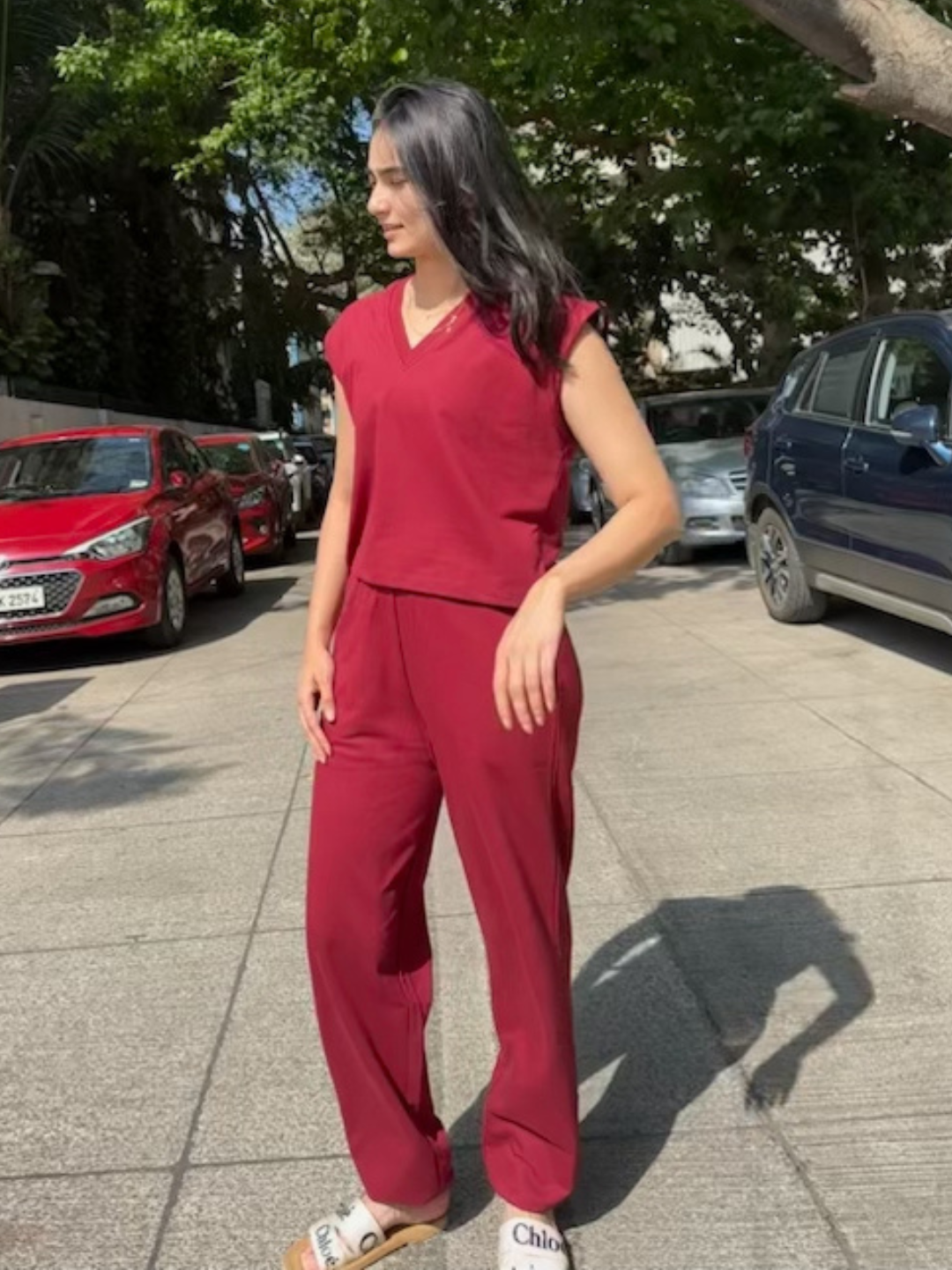 Maroon Sweat Vest + Maroon Workout Sweats