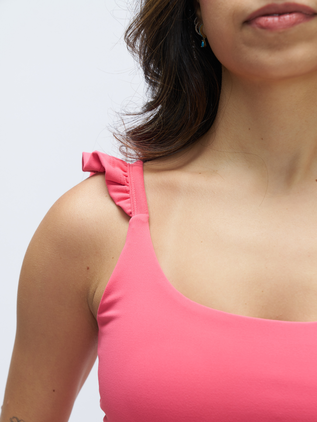 Stretchie™ Frill Tank + Built-In Bra