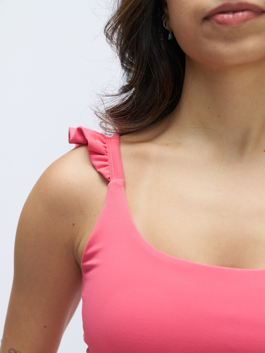 Stretchie™ Frill Tank + Built-In Bra