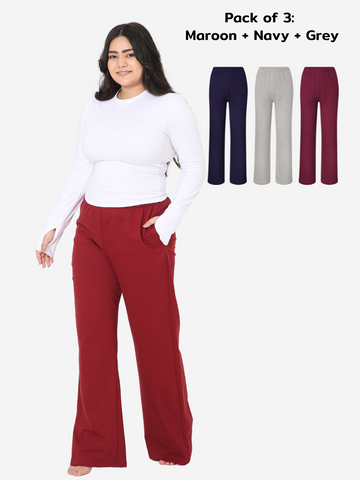 TerraKnit Straight Pants™ : Pack of 3