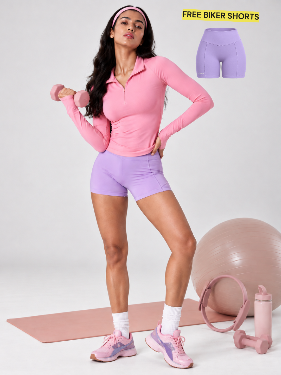 Cuddle Zipper Tee™ + Free Biker Shorts