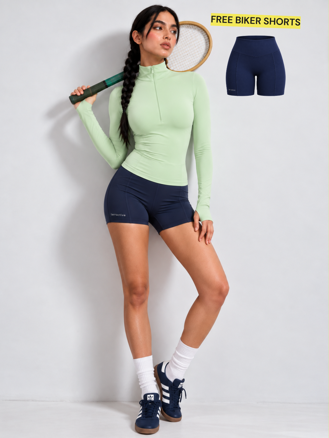 Cuddle Zipper Tee™ + Free Biker Shorts